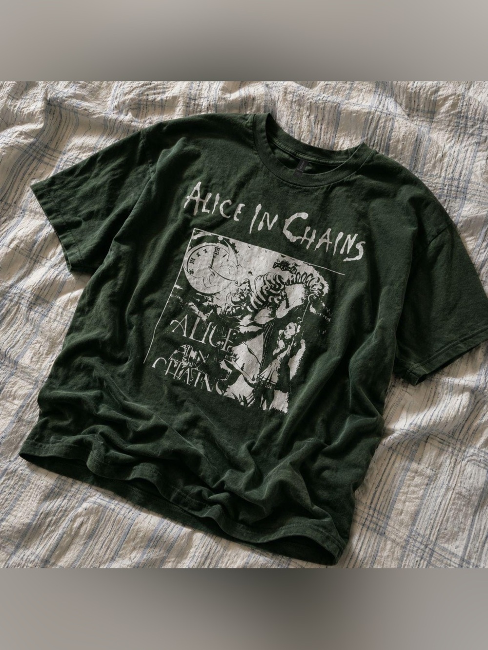 Graphic Tee - Dark Green Band T-Shirt